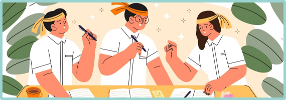 hand-drawn-college-entrance-exam-illustration 1